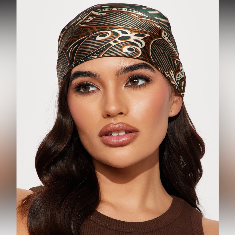 Listen Up Head Scarf - Green/combo